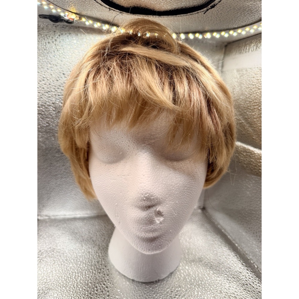 Rene of Paris Pixie Cut Synthetic Wig Strawberry HoneyBlonde Short Layered Bangs